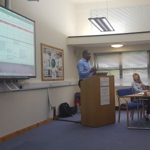 Steve Wilson delivers a presentation to Scottish Autism